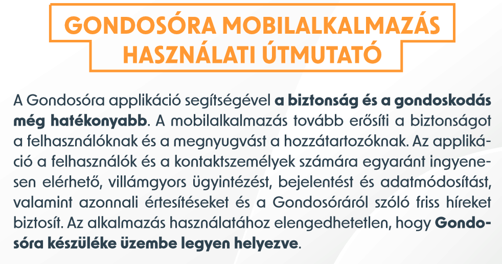 Gondosóra mobilalkalmazás